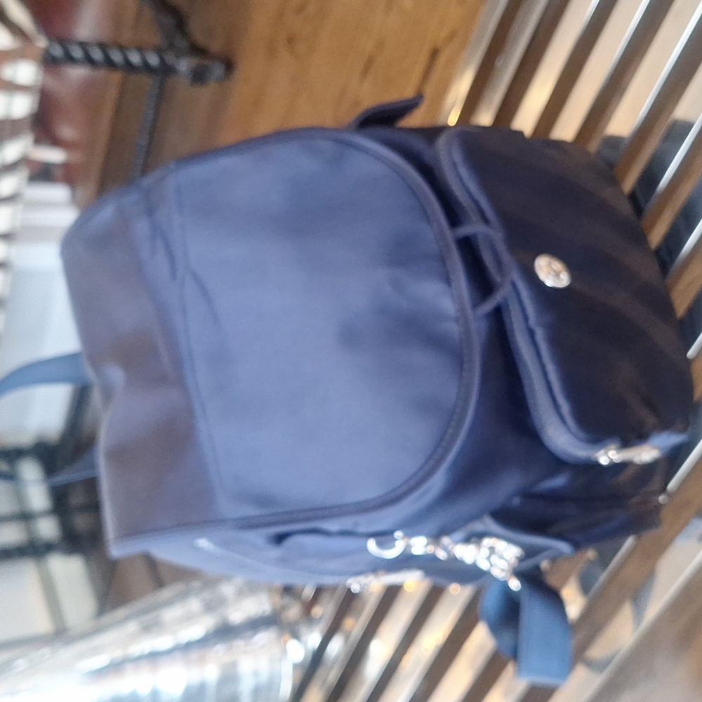 Kipling Backpack Blue Satin